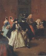 Pietro Longhi Al Ridotto (mk21) oil